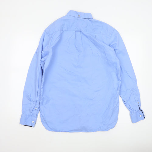 Marks and Spencer Blue Harbour Men's Blue Regular Fit Button-Up Shirt M