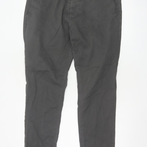 Next Men's Grey Chino Trousers Size L 36x31 Regular Fit