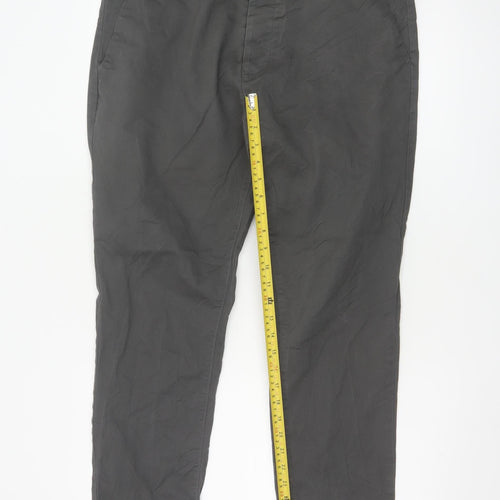 Next Men's Grey Chino Trousers Size L 36x31 Regular Fit
