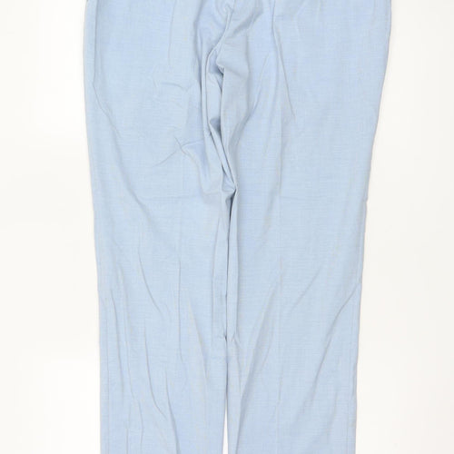 Marks and Spencer Men's Blue Slim Fit Dress Pants 34L