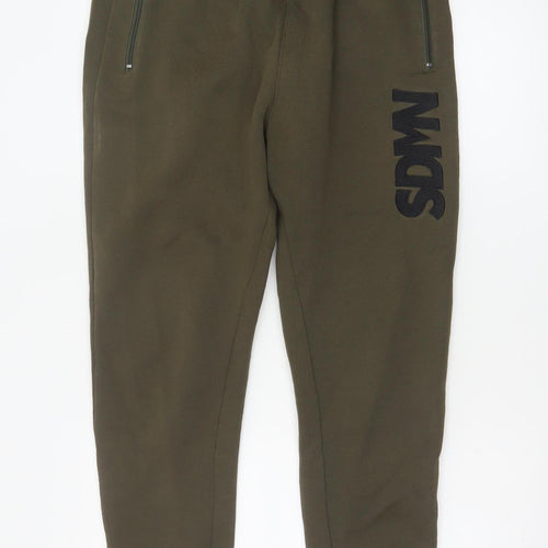 Sidemen Official Men’s Green Jogger Trousers Size L Cotton Fleece