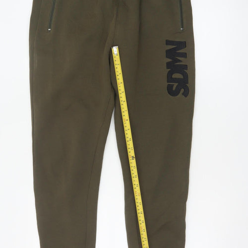 Sidemen Official Men’s Green Jogger Trousers Size L Cotton Fleece