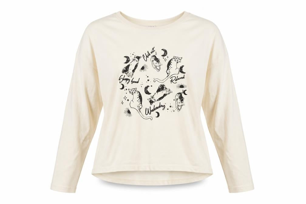 River Island Women Ivory Lounge T-Shirt Pyjama Top M