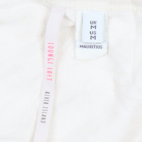 River Island Women Ivory Lounge T-Shirt Pyjama Top M