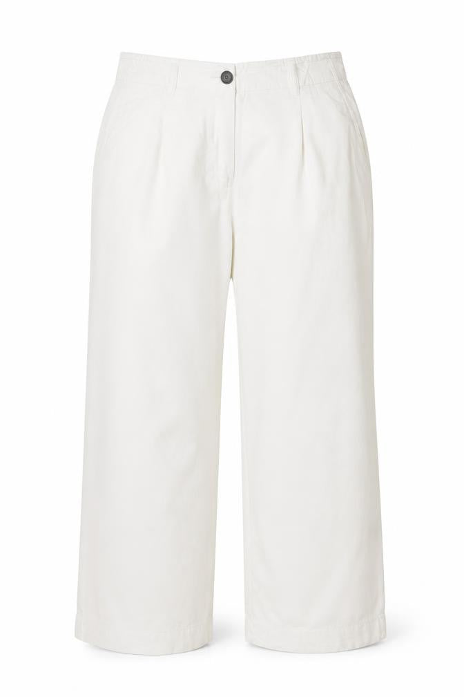 Front view of Marks & Spencer Women’s Ivory Chino Trousers, size UK 20, Regular