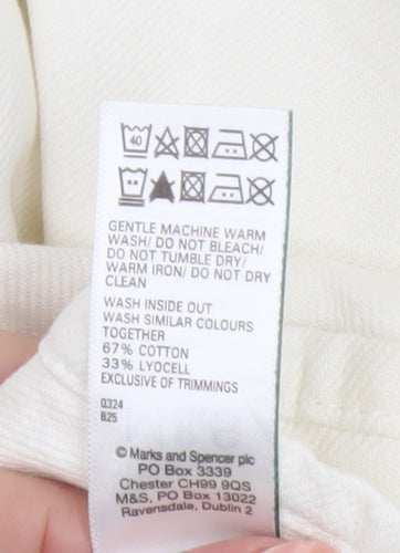 Marks and Spencer Women’s Ivory Chino Trousers Size 20 Regular