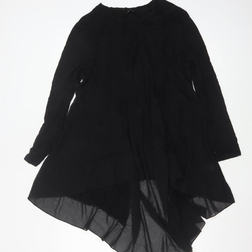 Roman Women’s Black Long Sleeve Tunic Blouse Size 16
