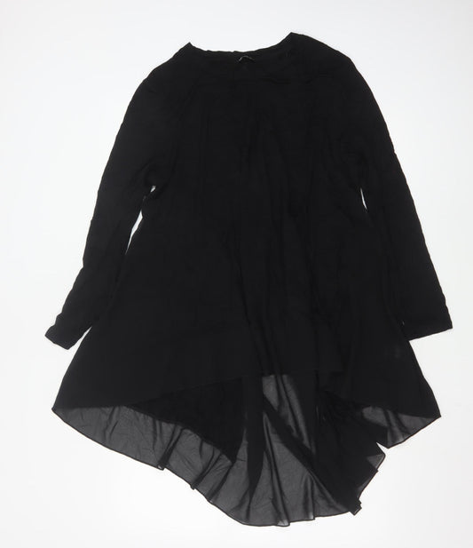 Roman Women’s Black Long Sleeve Tunic Blouse Size 16