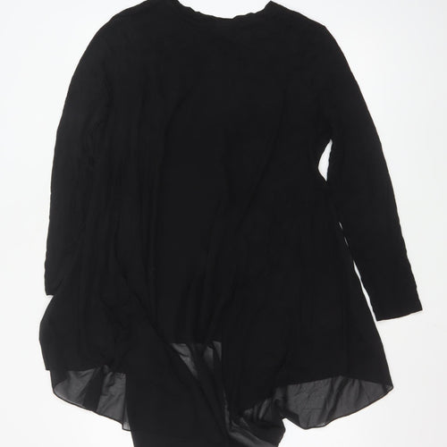 Roman Women’s Black Long Sleeve Tunic Blouse Size 16