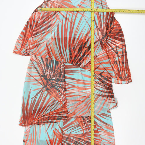 Roman Women’s Multicoloured Asymmetric V-Neck Sleeveless Dress Size 18