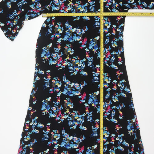 Vila Women's Multicoloured Floral A-Line Knee Length Dress Size 10