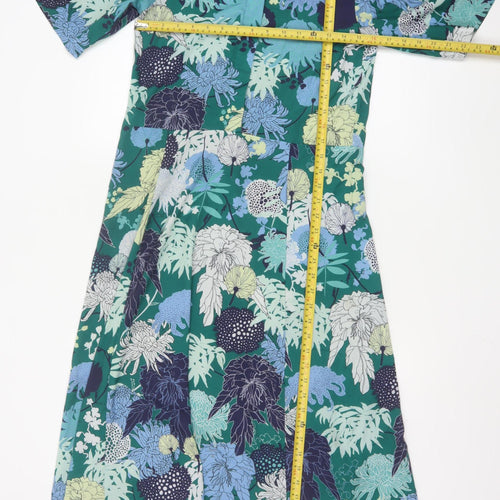 Monki Womens Multicoloured Floral Shirt Dress XS