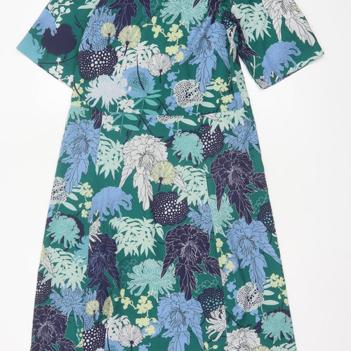 Monki Womens Multicoloured Floral Shirt Dress XS