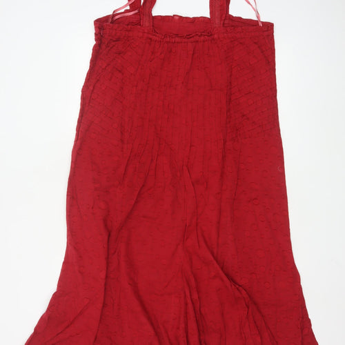 Marks and Spencer Per Una Women Red Size 18L Sleeveless A-Line Dress