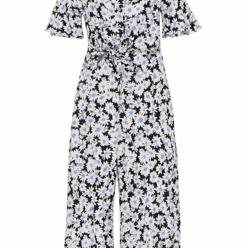 Nobody’s Child Women’s Black Floral Jumpsuit UK 8 EcoVero Viscose