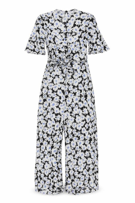 Nobody’s Child Women’s Black Floral Jumpsuit UK 8 EcoVero Viscose