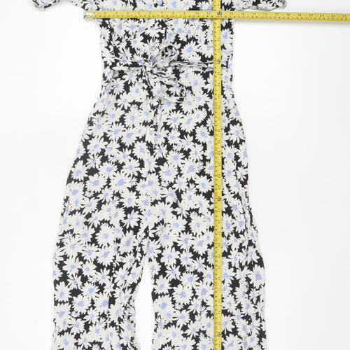 Nobody’s Child Women’s Black Floral Jumpsuit UK 8 EcoVero Viscose