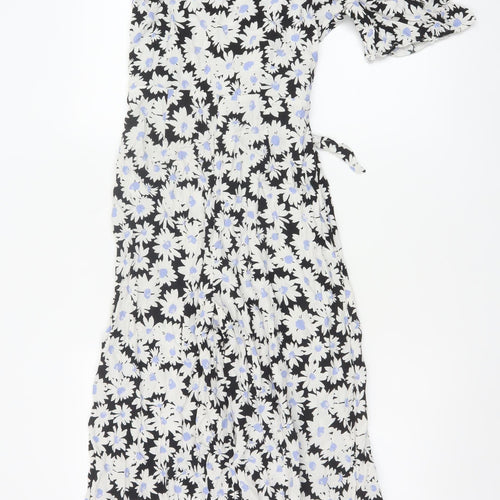 Nobody’s Child Women’s Black Floral Jumpsuit UK 8 EcoVero Viscose