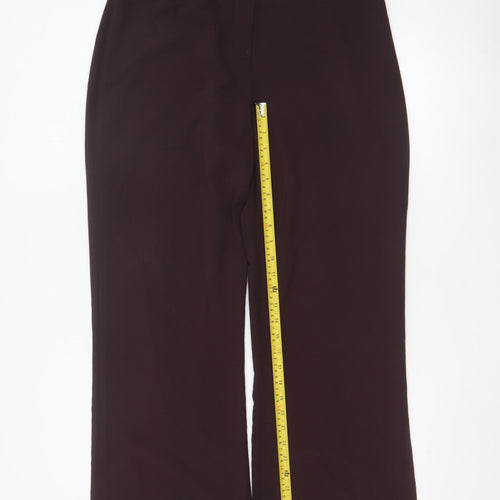 Wallis Women Brown Size 14 Wide-Leg Trousers
