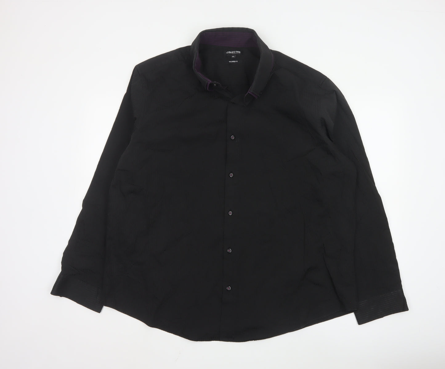 Debenhams The Collection Men's Black 2XL Slim Fit Long Sleeve Shirt