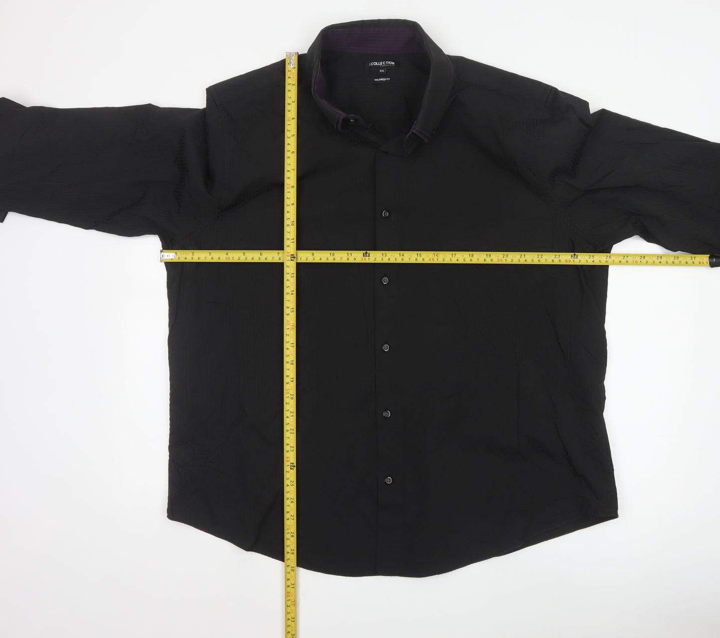 Debenhams The Collection Men's Black 2XL Slim Fit Long Sleeve Shirt