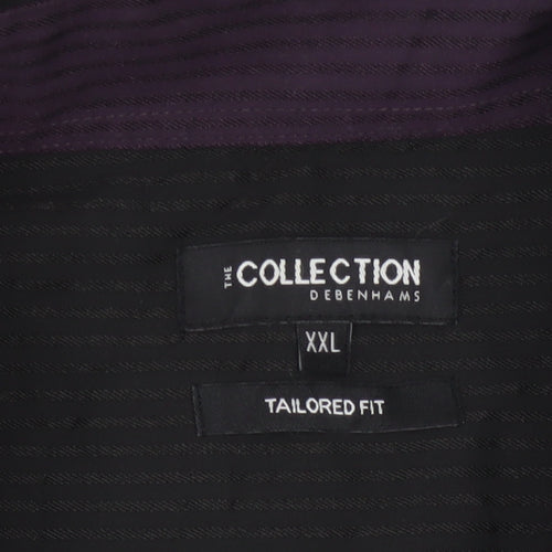 Debenhams The Collection Men's Black 2XL Slim Fit Long Sleeve Shirt