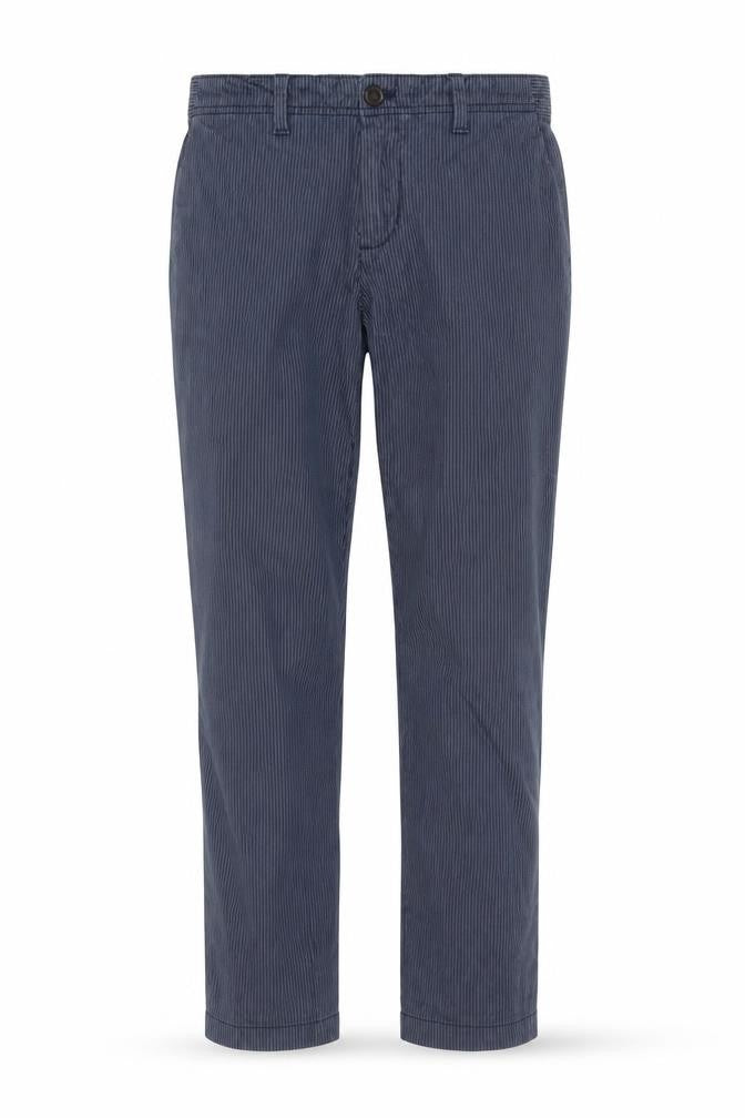 Gap Women’s Blue Striped Chino Trousers Size 8 Cotton Stretch