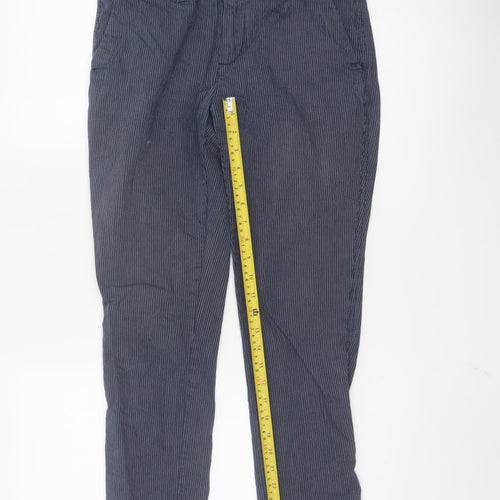 GAP Women’s Blue Striped Chino Trousers Size 8 Cotton Stretch