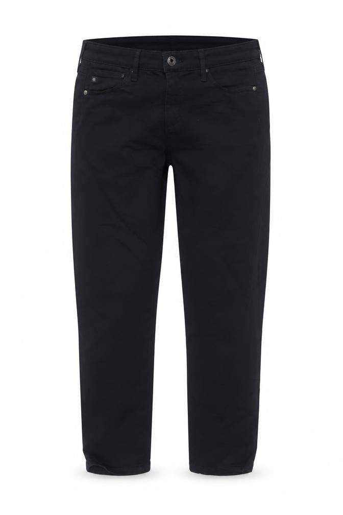 Front view of Adriano Goldschmied Women's Navy Cotton Blend Cropped Jeans, size 10