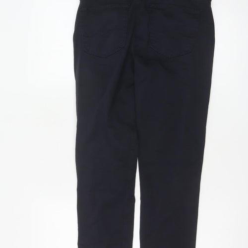 Adriano Goldschmied Women's Navy Cotton Blend Cropped Jeans Size 10