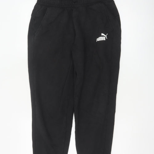 Puma Men's Black Jogger Trousers Medium Regular Fit Fleece