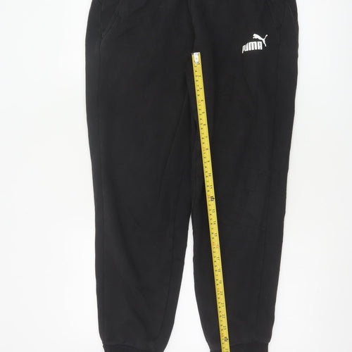 Puma Men's Black Jogger Trousers Medium Regular Fit Fleece