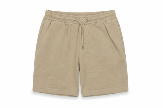 Brave Soul Men Beige Sweat Shorts S Elastic Waist Casual