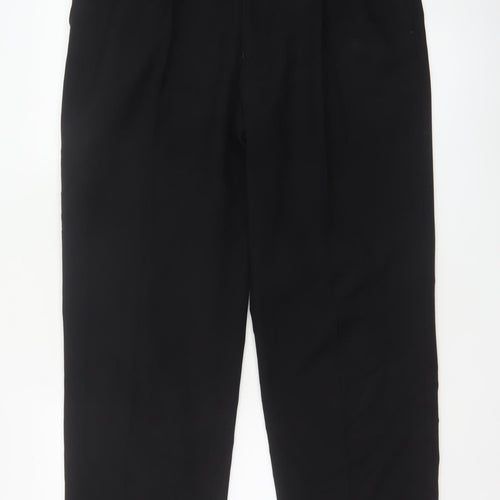 Marks and Spencer Men's Black 34x31 Pleated Dress Pants