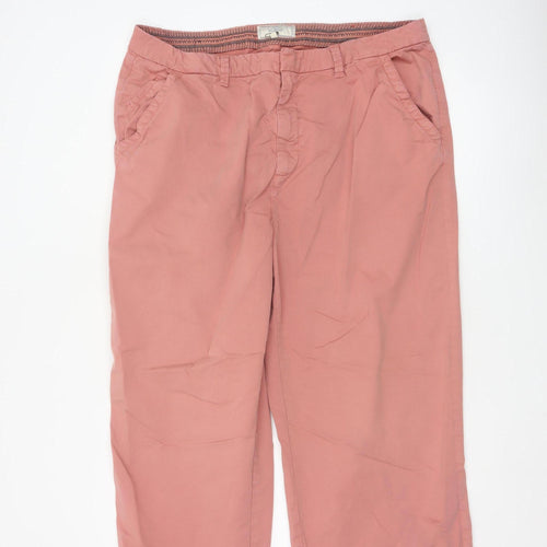 Fat Face Women’s Pink Cropped Cotton Trousers UK 18