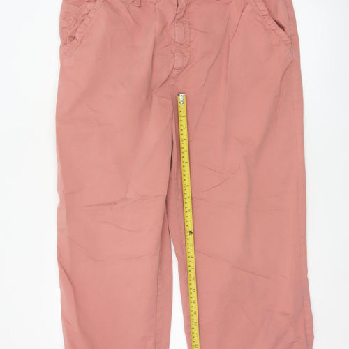 Fat Face Women’s Pink Cropped Cotton Trousers UK 18