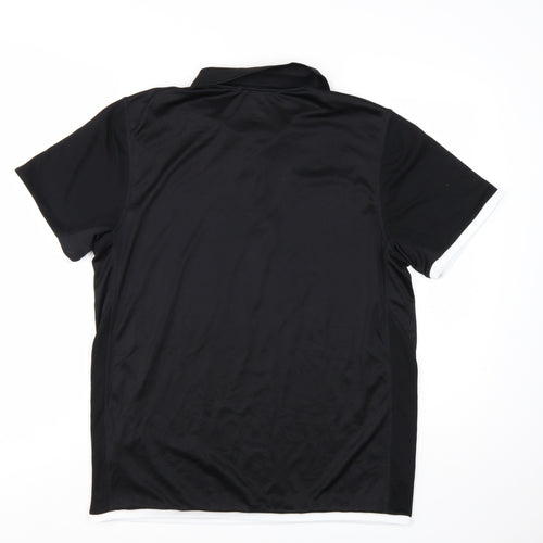 Slazenger Men's Black Polo Shirt Size L Moisture Wicking Activewear