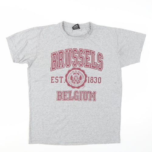 Produit Original Brussels Belgium Grey Graphic Men's Small T-Shirt