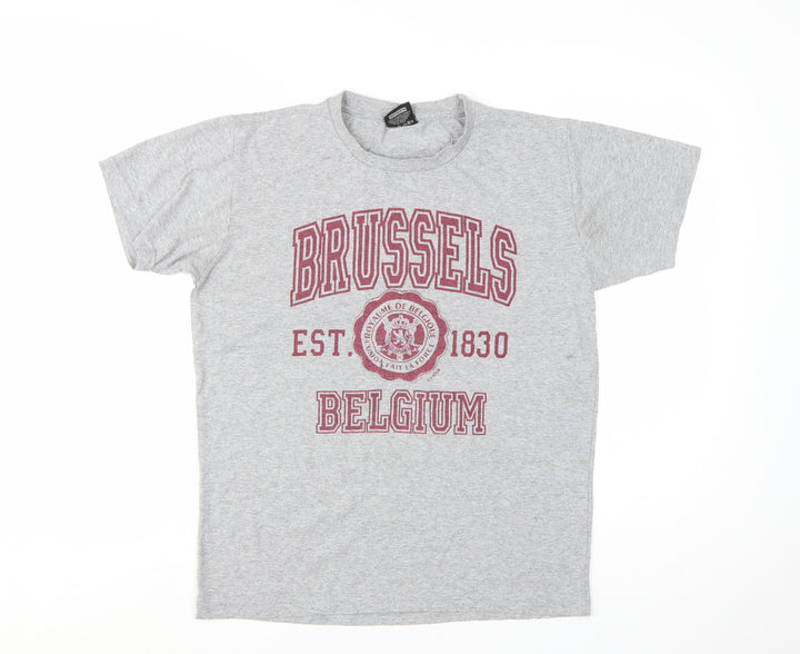 Produit Original Brussels Belgium Grey Graphic Men's Small T-Shirt