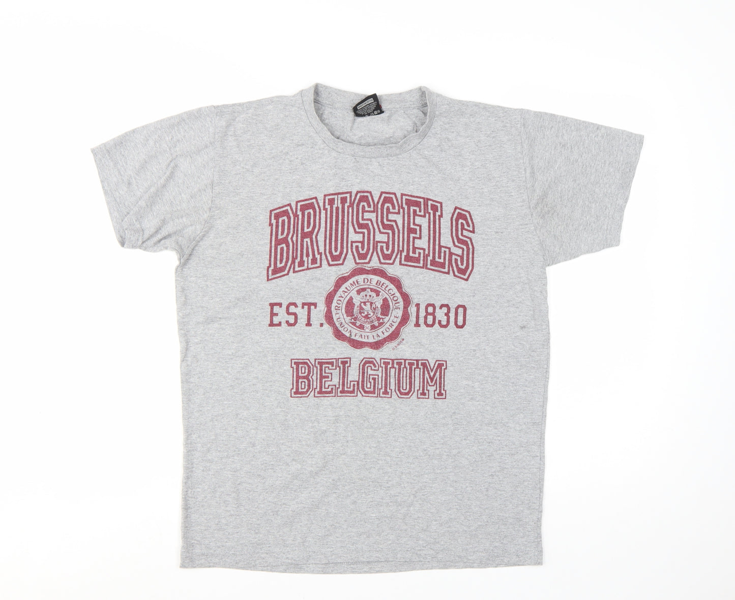 Produit Original Brussels Belgium Grey Graphic Men's Small T-Shirt