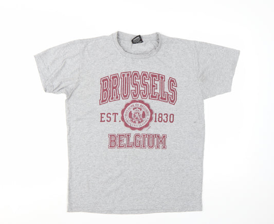 Produit Original Brussels Belgium Grey Graphic Men's Small T-Shirt
