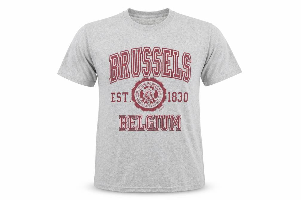 Produit Original Brussels Belgium Grey Graphic Men's Small T-Shirt