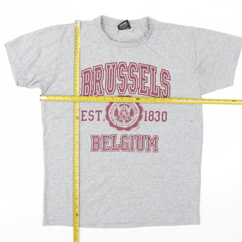 Produit Original Brussels Belgium Grey Graphic Men's Small T-Shirt