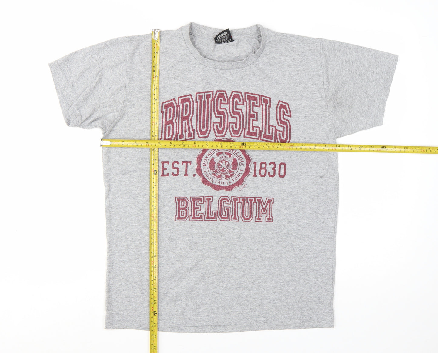 Produit Original Brussels Belgium Grey Graphic Men's Small T-Shirt