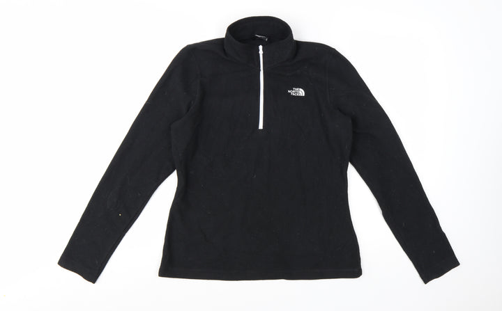 The North Face Women Black Fleece 1/4 Zip Pullover Sweatshirt M