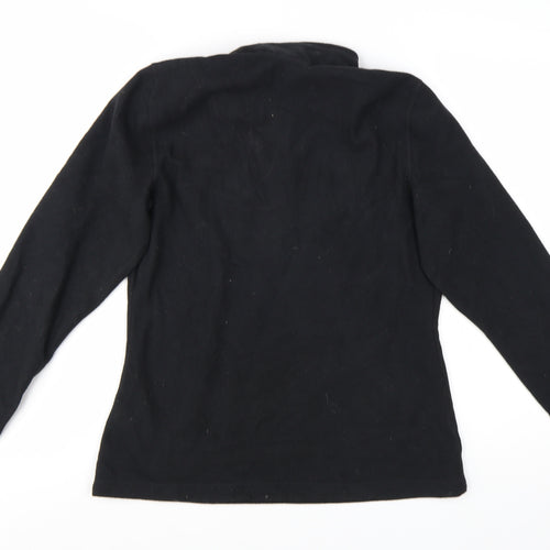 The North Face Women Black Fleece 1/4 Zip Pullover Sweatshirt M
