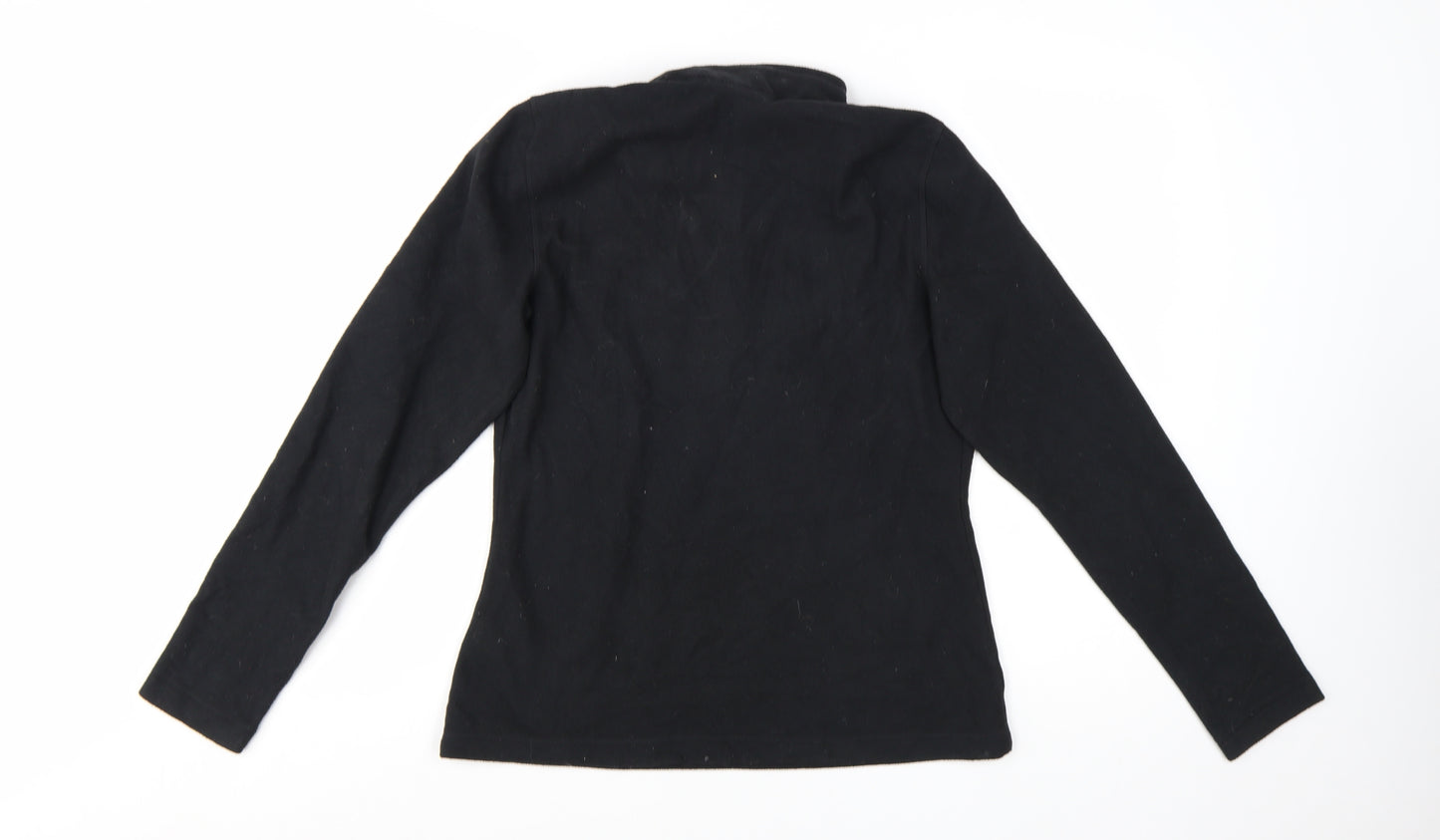 The North Face Women Black Fleece 1/4 Zip Pullover Sweatshirt M