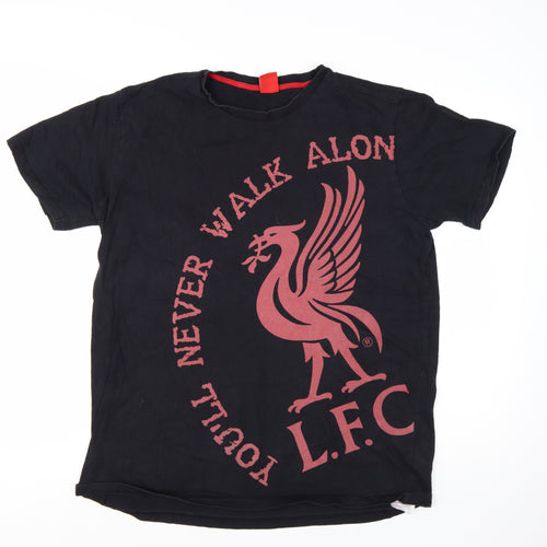 Liverpool FC Men's Black XL Graphic Short Sleeve T-Shirt