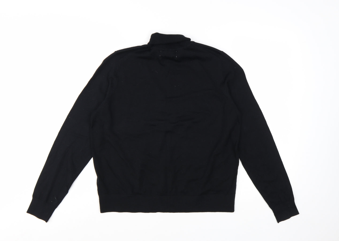 Marks and Spencer Women’s Black Merino Wool Roll Neck Jumper Size 14