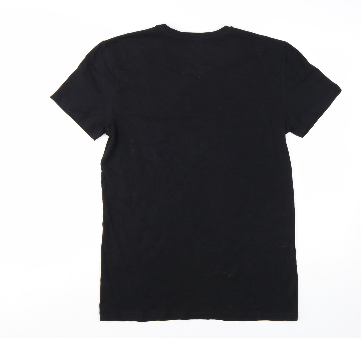 Diesel Men's Black Crew Neck Short Sleeve Cotton Blend T-Shirt Size L